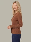 Load image into Gallery viewer, Juliette Cable Split Hem Cardigan 110047318