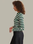 Load image into Gallery viewer, Callum stripe Rib LS Crewneck 110051438