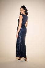 Load image into Gallery viewer, Sequin Ruffle Sleeveless Maxi Dress