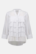 Load image into Gallery viewer, Stretch Poplin Ruffled Blouse 253944