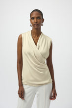 Load image into Gallery viewer, Recycled Knit S/L Wrap Top 254215