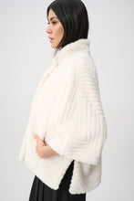 Load image into Gallery viewer, Chevron Faux Fur Cape-Style Jacket 263917