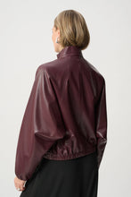 Load image into Gallery viewer, Leatherette Mock-Neck Bomber Jacket 263971