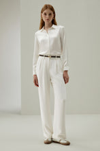 Load image into Gallery viewer, Timeless Pleated Wide-Leg Dense Silk Trousers  9890A