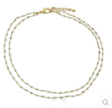 Load image into Gallery viewer, Two Strand Delicate Labradorite Necklace