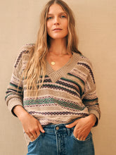Load image into Gallery viewer, Highland Fair Isle V-neck Sweater Faherty