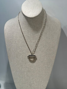 CXC Silver Pendant Necklace