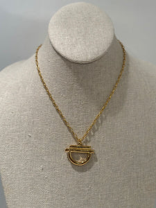 CXC Gold Pendant Necklace