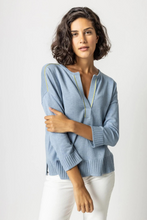 Load image into Gallery viewer, Lilla P 3/4 Sleeve Split Neck Sweater