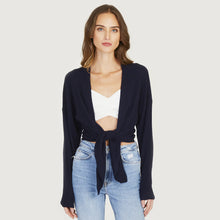 Load image into Gallery viewer, Tie Front Rib Cardigan R11903
