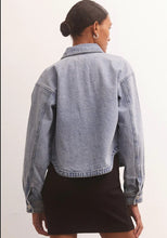 Load image into Gallery viewer, Z Supply All Day Cropped Denim Jacket, Sun Bleached Indigo/Bone
