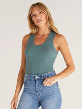 Load image into Gallery viewer, Z Supply Sirena Rib Tank, White/Black/Seaglass/Sunrise