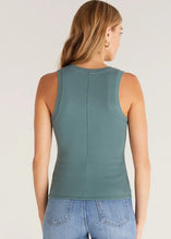 Load image into Gallery viewer, Z Supply Sirena Rib Tank, White/Black/Seaglass/Sunrise