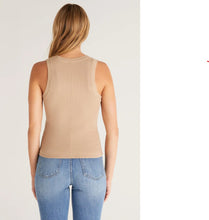 Load image into Gallery viewer, Z Supply Sirena Rib Tank, White/Black/Seaglass/Sunrise