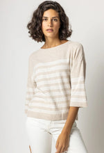 Load image into Gallery viewer, Lilla P Oversized Striped Boatneck