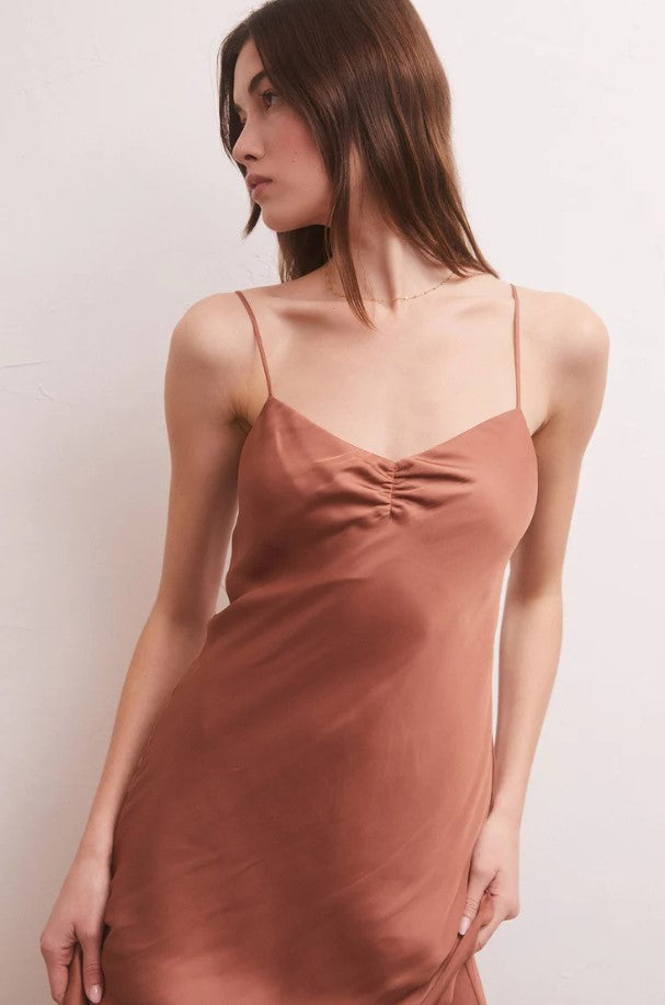 penny satin midi dress A.L.C. Penny Embellished Satin Midi Dress