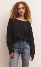 Load image into Gallery viewer, Z Supply Everyday Pullover Sweater, Oatmeal Heather/Calypso Green/Black