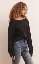 Load image into Gallery viewer, Z Supply Everyday Pullover Sweater, Oatmeal Heather/Calypso Green/Black