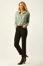 Load image into Gallery viewer, Ecru Hepburn Roll Sleeve Shirt, Blue Spruce