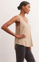 Load image into Gallery viewer, Z Supply Sun Drenched Vagabond Tank; Birch/Black/Evergreen