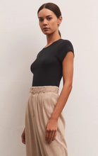 Load image into Gallery viewer, Z Supply 90'S Baby Tee, Black/Sandstone/Birch