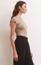 Load image into Gallery viewer, Z Supply 90'S Baby Tee, Black/Sandstone/Birch