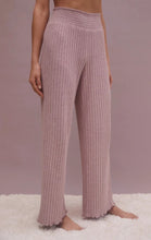 Load image into Gallery viewer, Z Supply Dawn Smocked Rib Pant; Violet Heather/Bone