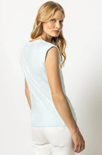 Load image into Gallery viewer, Lilla P Rib Trim V-Neck; Pool