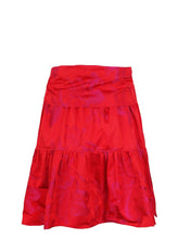 Load image into Gallery viewer, Finley Jacquard Print Skirt; Pink & Red