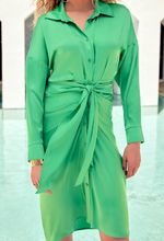 Load image into Gallery viewer, Satin Shirt Dress 241236
