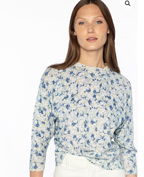 Floral Crop Sweater LSSc4-144