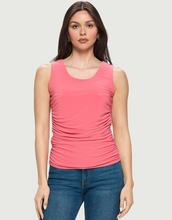 Load image into Gallery viewer, Sleeveless Side Ruched Tank 1813
