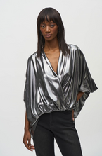 Load image into Gallery viewer, Metallic Wrap Top 244232