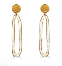 Load image into Gallery viewer, Matte Gold Swirl Earrings