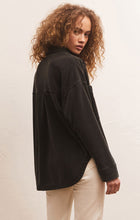 Load image into Gallery viewer, Z Supply All Day Knit Denim Jacket, Vintage Black
