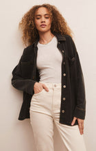 Load image into Gallery viewer, Z Supply All Day Knit Denim Jacket, Vintage Black