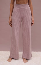 Load image into Gallery viewer, Z Supply Dawn Smocked Rib Pant; Violet Heather/Bone