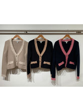 Load image into Gallery viewer, Fringe Trimmed V Neck Jacket N13972