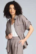 Load image into Gallery viewer, Cupro linen Safari Shirt T6393