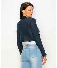 Load image into Gallery viewer, Cropped Tie Front Jacket