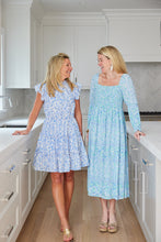 Load image into Gallery viewer, Blue Multi Square Neck Midi Dress