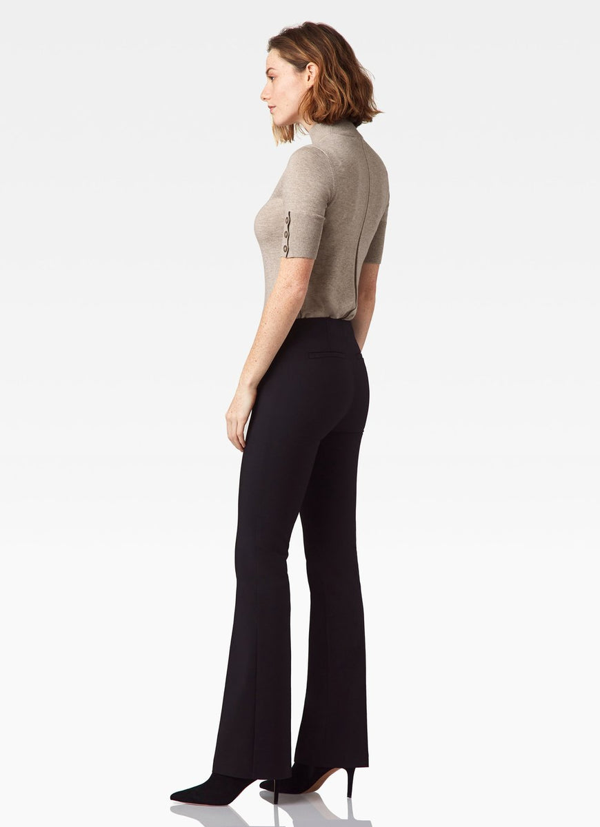 Ecru Varick Slim Bootcut Trouser – Tracy Brent Collections 1