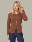 Load image into Gallery viewer, Juliette Cable Split Hem Cardigan 110047318
