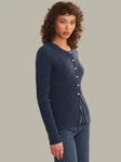 Load image into Gallery viewer, Juliette Cable Split Hem Cardigan 110047318
