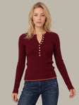 Load image into Gallery viewer, Emmeline Rib Layered Henley 110051715
