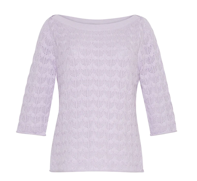 The Kate Boatneck Top, Lilac