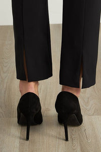 Joseph Ribkoff Slit Black Pants