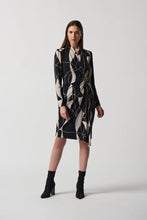 Load image into Gallery viewer, 233104 print dress-blk/moonston
