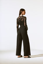 Load image into Gallery viewer, Scuba Crepe And Sequins Mesh Jumpsuit 243763
