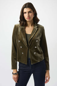 Velvet Knit Fitted Blazer 253193